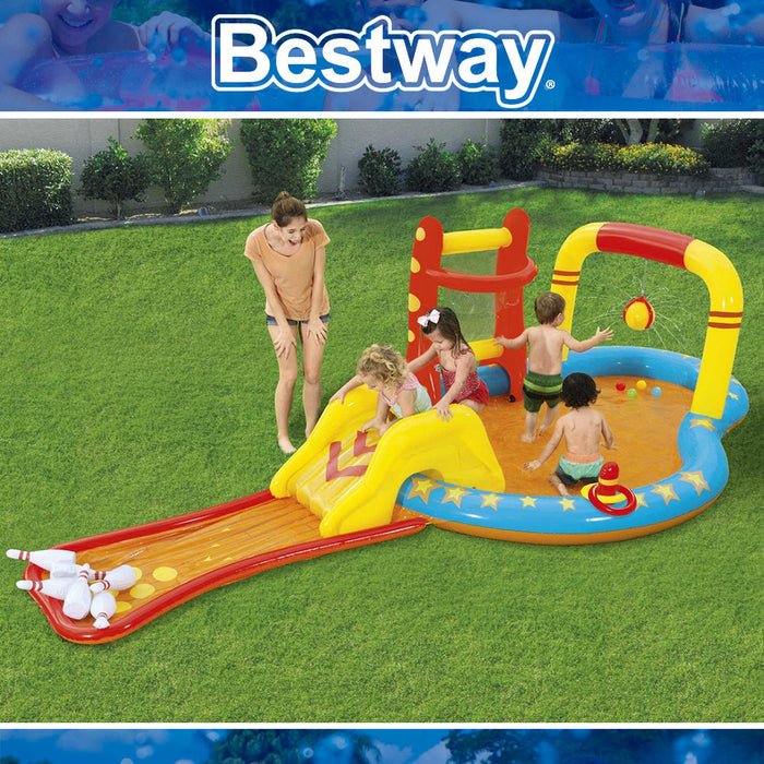 Bestway Inflatable H2OGO Lil' Champ Play Center With Wading Pool & Slide Set