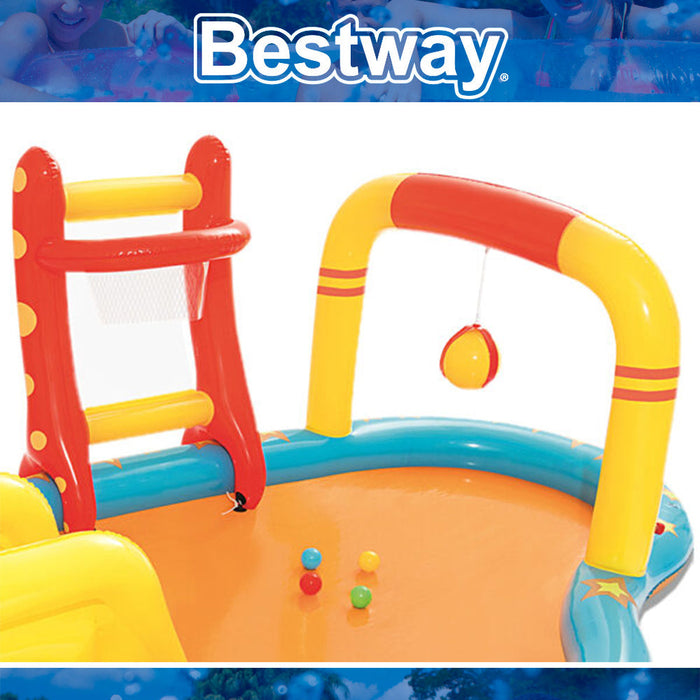 Bestway Inflatable H2OGO Lil' Champ Play Center With Wading Pool & Slide Set