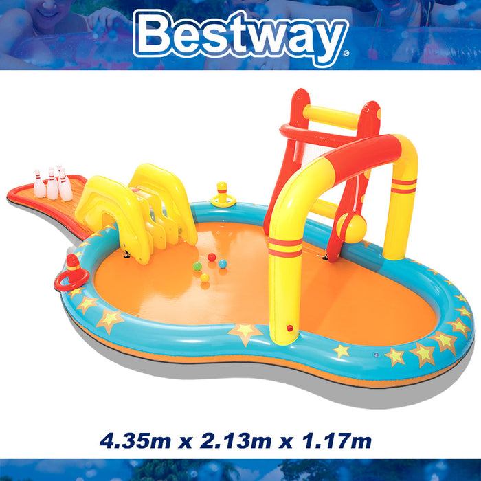 Bestway Inflatable H2OGO Lil' Champ Play Center With Wading Pool & Slide Set