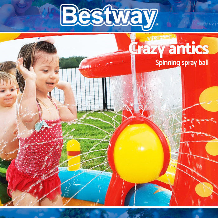 Bestway Inflatable H2OGO Lil' Champ Play Center With Wading Pool & Slide Set