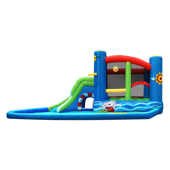 Happy Hop Inflatable Water Slide Jumping Trampoline Castle Bouncer Toy Splash