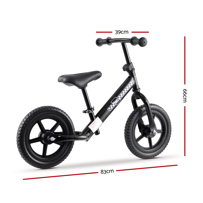 Kids Balance Bike Ride On Toys Push 12" Bicycle Wheels Toddler Baby  Bikes- Black