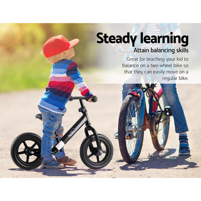 Kids Balance Bike Ride On Toys Push 12" Bicycle Wheels Toddler Baby  Bikes- Black