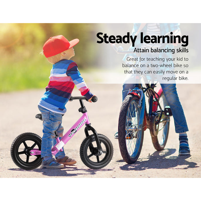 Kids Balance Bike 12" Bikes Ride On Toys Push Bicycle Wheels Toddler Baby-Pink