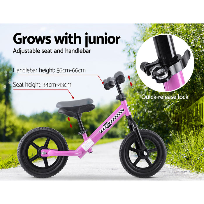 Kids Balance Bike 12" Bikes Ride On Toys Push Bicycle Wheels Toddler Baby-Pink