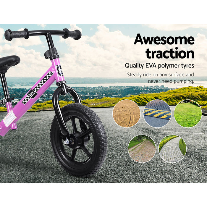 Kids Balance Bike 12" Bikes Ride On Toys Push Bicycle Wheels Toddler Baby-Pink