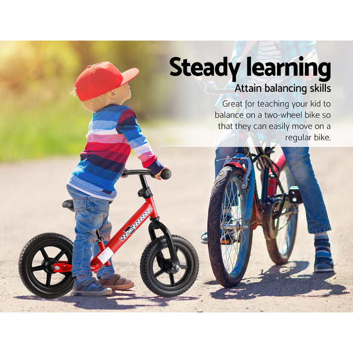 Kids Balance Bike 12" Ride On Toys Push Bicycle Wheels Toddler Baby  Bikes- Red