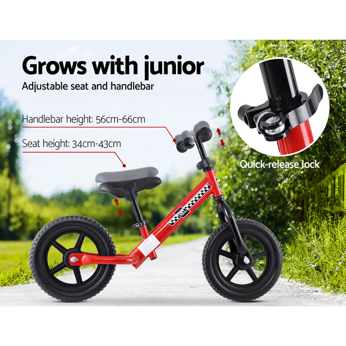 Kids Balance Bike 12" Ride On Toys Push Bicycle Wheels Toddler Baby  Bikes- Red