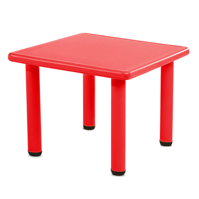 60X60CM Kids Table Study Desk Children Furniture Plastic Dining Playing Desk Table- Red