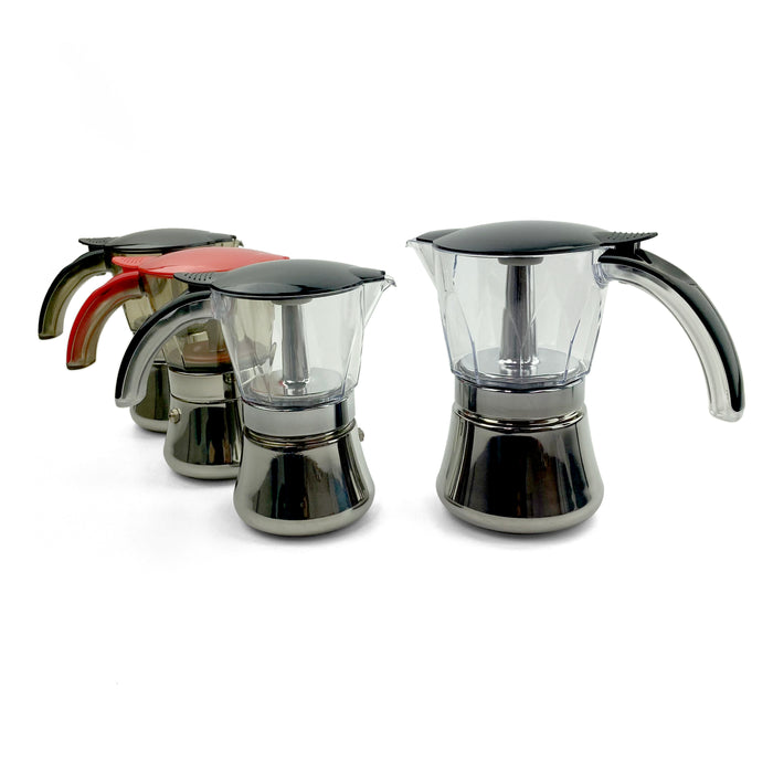 3/6Cups  Stainless Steel Stove Top Espresso Italian Coffee Maker BPA Free