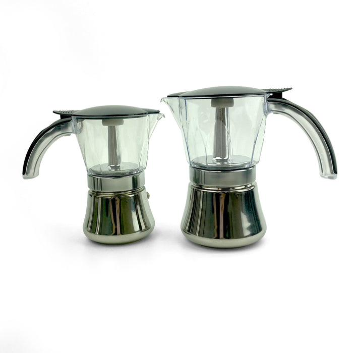 Black 3-6Cups Stainless Steel Stove Top Espresso Italian Coffee Maker BPA Free