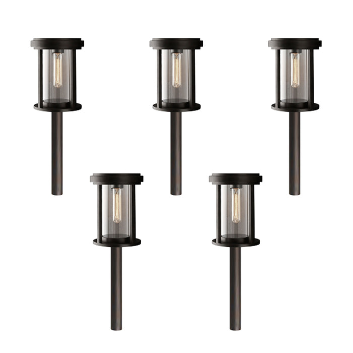 5 Pack Solar LED Light 15 LM 5X （rechargeable AA NiMh 1200mAh batteries included）