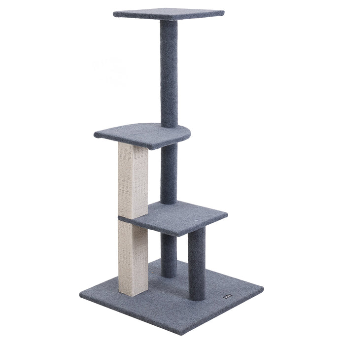Cat Tree Scratcher Tower 124cm Trees Scratching Post  Condo House Furniture Wood Steps