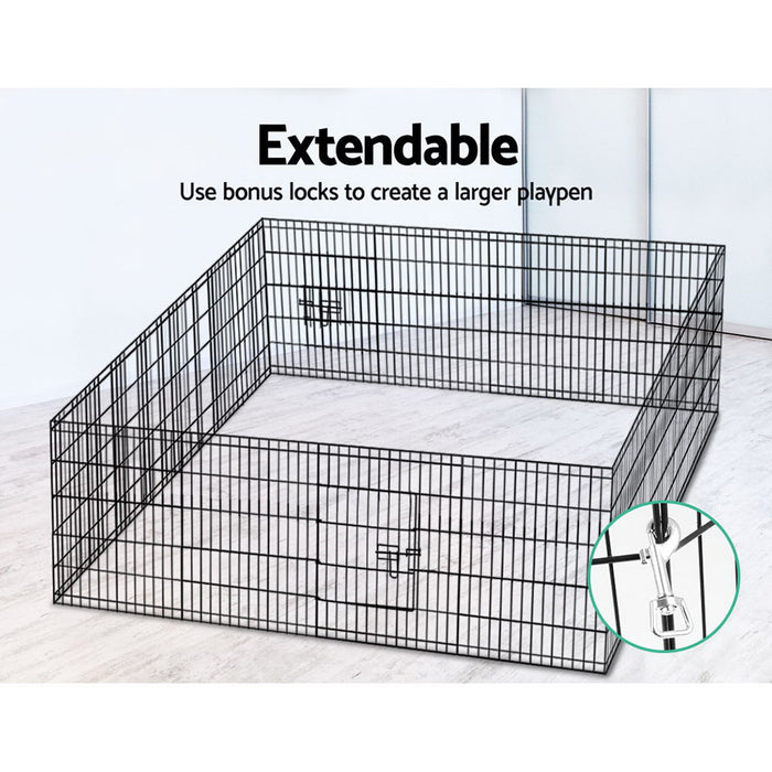 i.Pet 2x30" 8 Panel Dog Playpen Pet Fence Exercise Cage Enclosure Play Pen