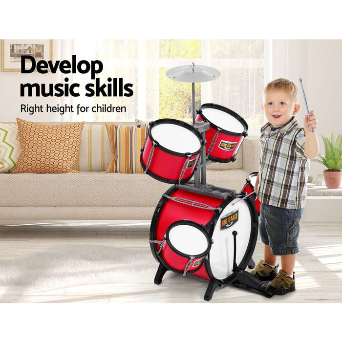 Kids 7 Drum Set Junior Drums Kit Musical Play Toys Children Mini Big Band