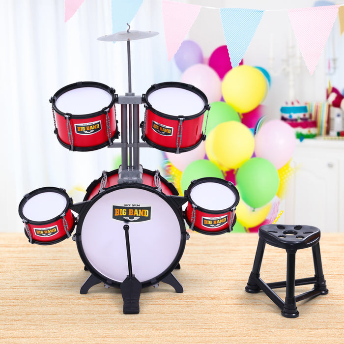 Kids 7 Drum Set Junior Drums Kit Musical Play Toys Children Mini Big Band