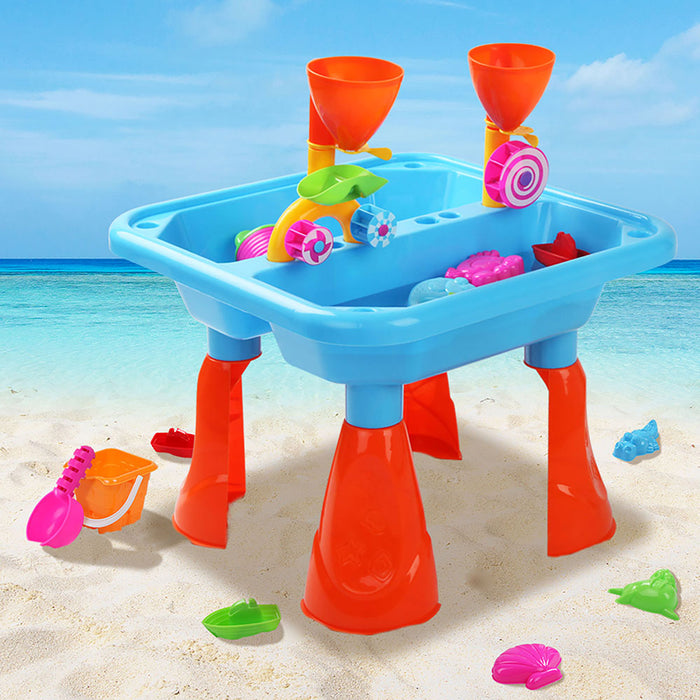 Keezi Kids Sandpit Pretend Play Sets Beach Toys Outdoor Sand Water Table Set