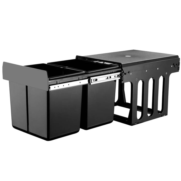 Cefito 2x15L Pull Out Bin Kitchen Waste / Recycling Bin - Black