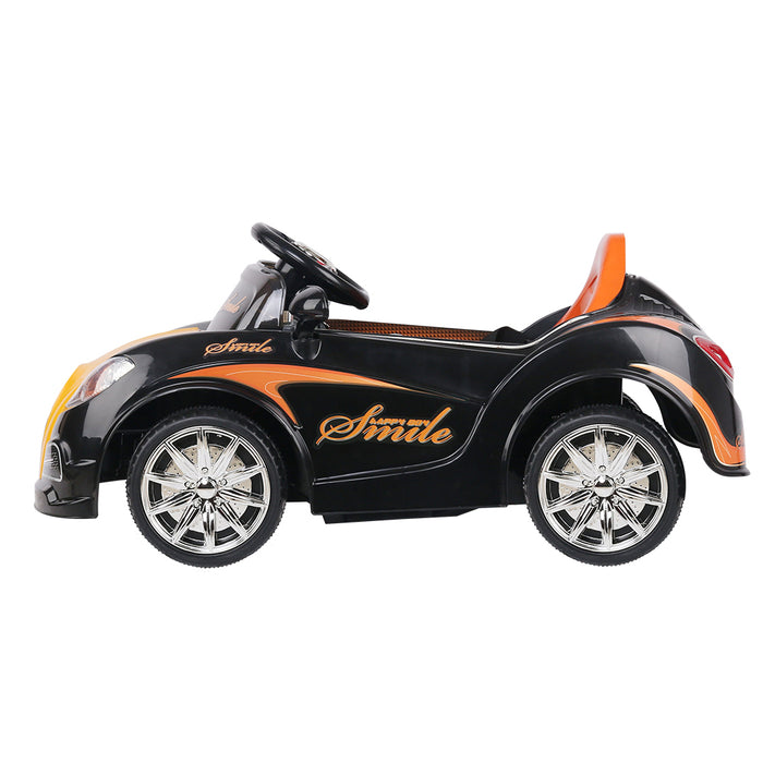 Rigo Kids Ride On Car Bugatti  Electric 12V Remote Control Toys- Black & Orange