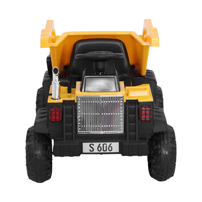 Rigo Kids Ride On Car Dumptruck 12V Electric Bulldozer Toys Cars Battery -Yellow
