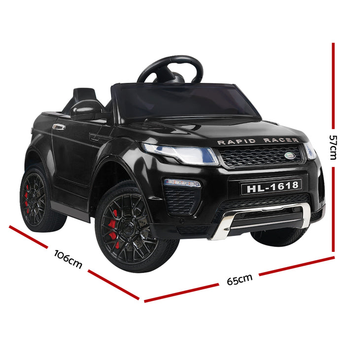 Rigo Kids Ride On Car Range Rover Sport Coupe Electric 12V Remote Control Toys - Black