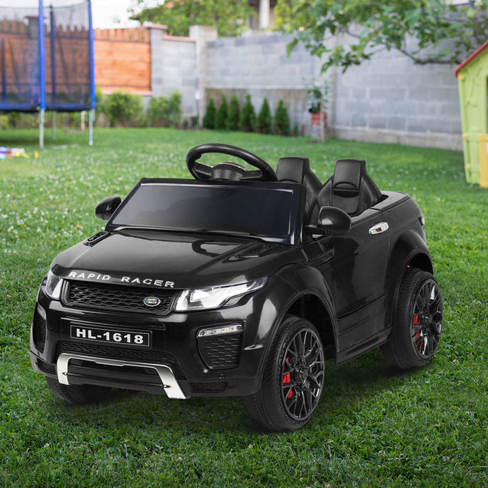 Rigo Kids Ride On Car Range Rover Sport Coupe Electric 12V Remote Control Toys - Black