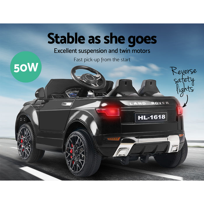 Rigo Kids Ride On Car Range Rover Sport Coupe Electric 12V Remote Control Toys - Black