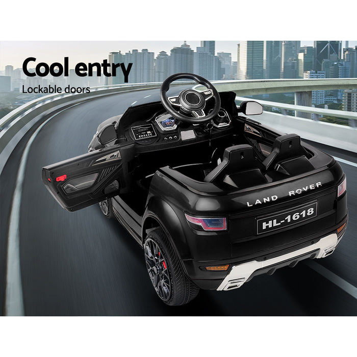 Rigo Kids Ride On Car Range Rover Sport Coupe Electric 12V Remote Control Toys - Black