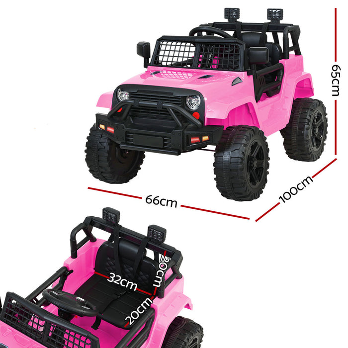 Rigo Kids Ride On Car Electric 12V Car Toys Jeep Battery Remote Control -Pink