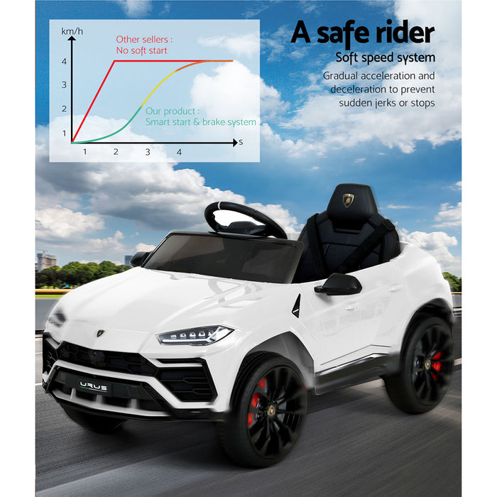 Kids Ride On Toy Car Licensed Lamborghini URUS 12V Electric Remote Control -White