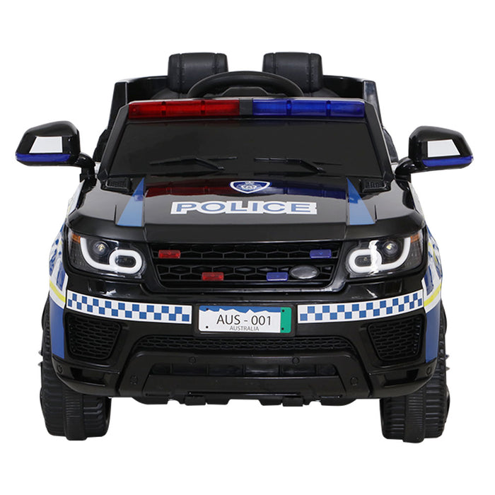 Rigo Kids Ride On Car Inspired Patrol Police Electric Powered Toy Cars Remote Control -Black