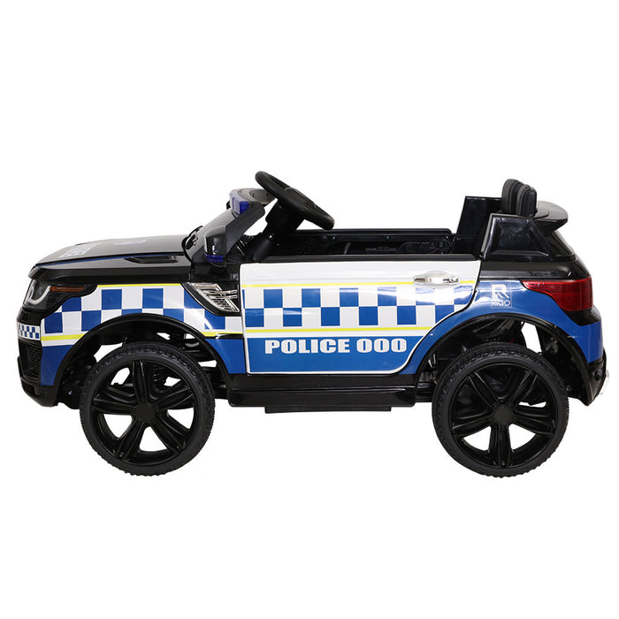 Rigo Kids Ride On Car Inspired Patrol Police Electric Powered Toy Cars Remote Control -Black