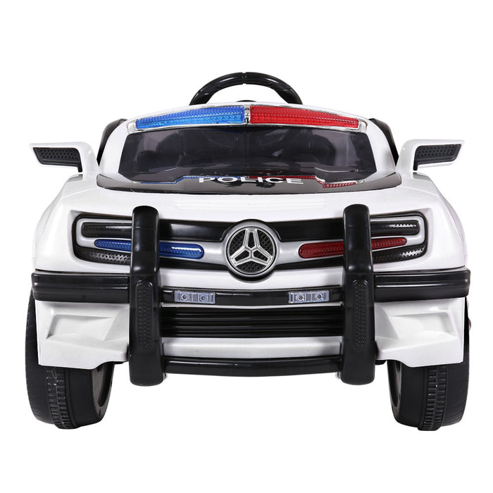 Rigo Kids Ride On Car Police Car 3 Speed MP3 Connection 3 Speed- Black & White