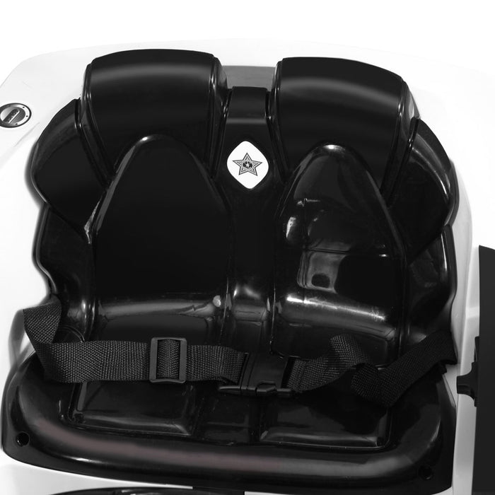 Rigo Kids Ride On Car Police Car 3 Speed MP3 Connection 3 Speed- Black & White