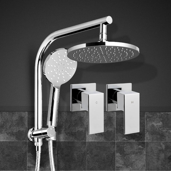 9'' Rain Shower Head Taps Round Handheld High Pressure Wall brass Chrome