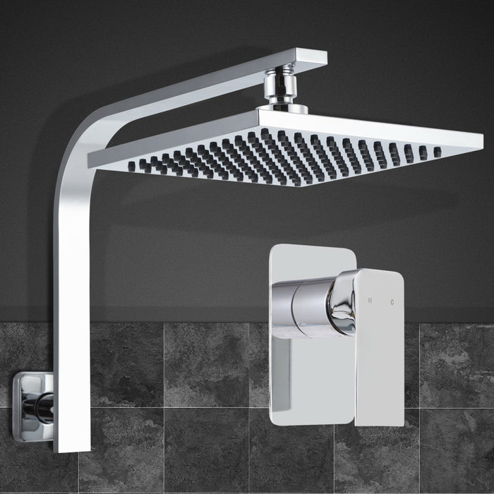 Cefito 8'' Rain Shower Head Wall Arm Square High Pressure Mixer Tap Chrome