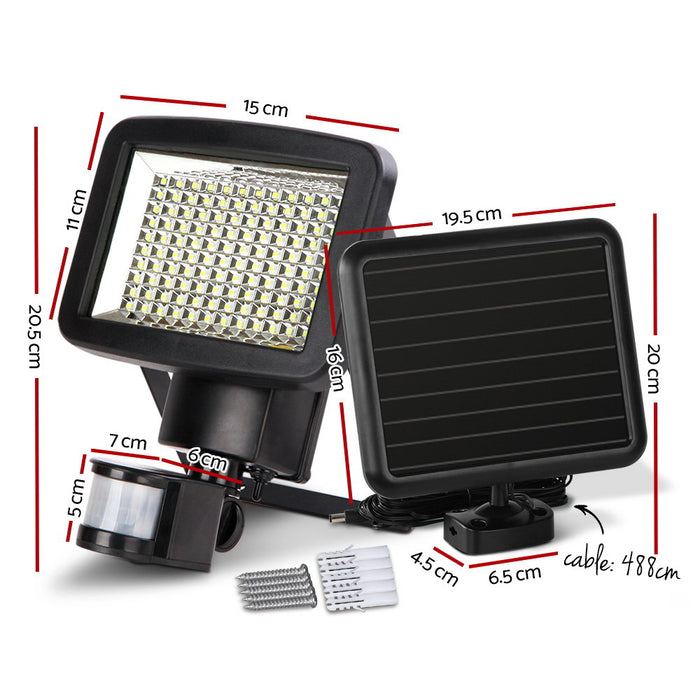 Set of 2 120 SMD LED Solar Powered Sensor Light Door Light Garden Security Lamp Outdoor