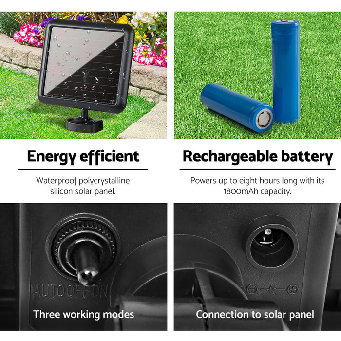 Set of 2 120 SMD LED Solar Powered Sensor Light Door Light Garden Security Lamp Outdoor