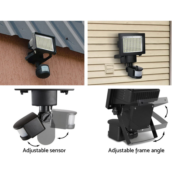 Set of 2 120 SMD LED Solar Powered Sensor Light Door Light Garden Security Lamp Outdoor