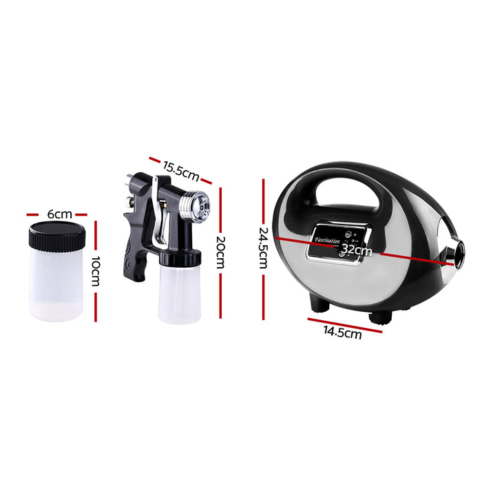 Professional Spray Tan Machine  700W HVLP Washable Filter 3 Speeds Setting- Black