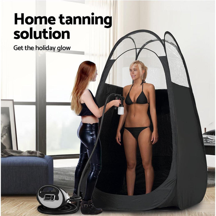 Professional Spray Tan Machine  700W HVLP Washable Filter 3 Speeds Setting- Black