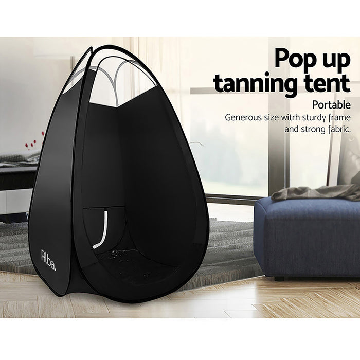 Portable Pop Up Tanning Tent Spray Tan Tent Sunless Body Tanning Sun Care - Black