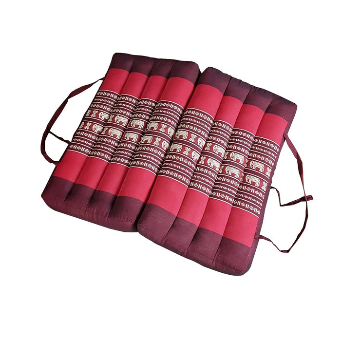 Thai Red Elephant Yoga Block Meditation Cushion Pillows Pilates Prop Bolster Neck Massage