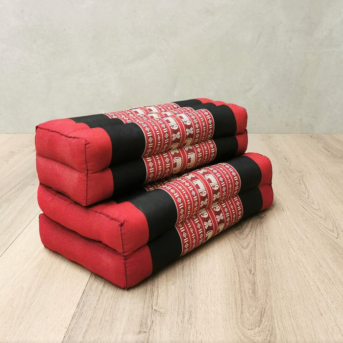 Fold Out Cushion Yoga Mat Thai 3-Fold Zafu Meditation Cushion 100% Kapok