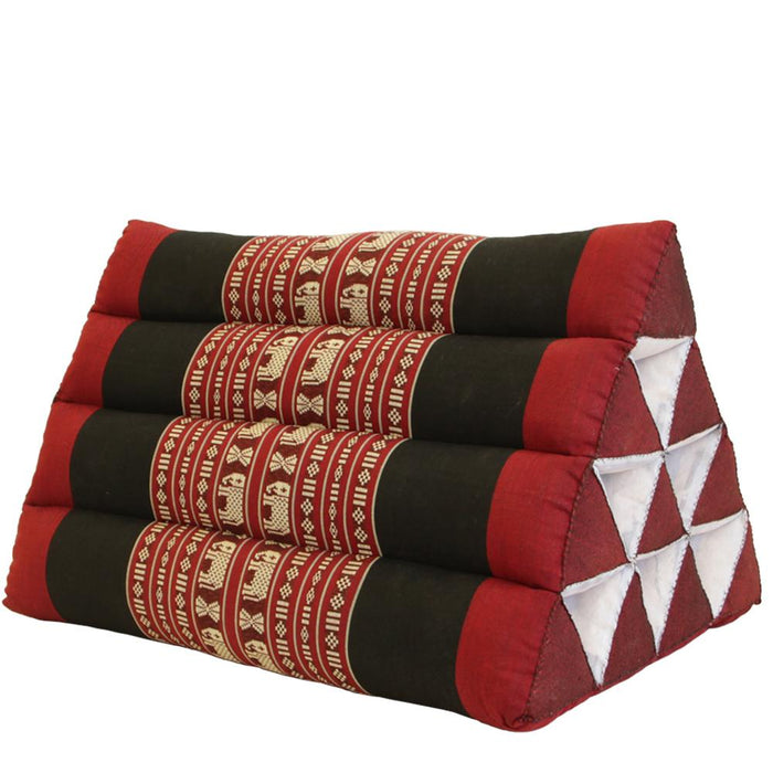 Thai Red Elephant 100% Kapok Cotton Handmade Thai Triangle Pillow Pad Cushion Thailand