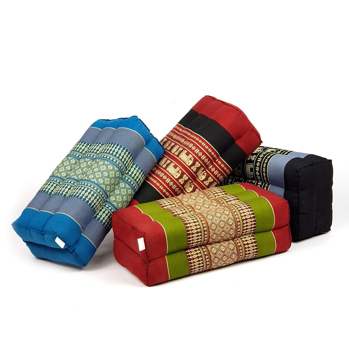 Thai Red+Green Pillows Cushion Thai Yoga Block Bolster Meditation Pilates Prop