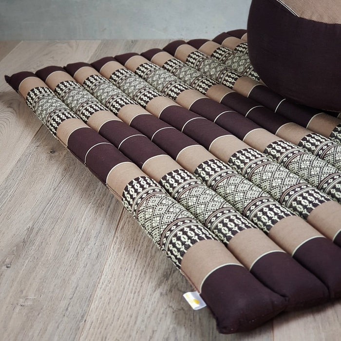 Thai Brown Handmade 100% Kapok Cotton Zafu & Zabuton Meditation Set 5 Colours
