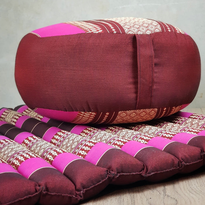 Thai Handmade 100% Kapok Cotton Zafu & Zabuton Meditation Set 5 Colours