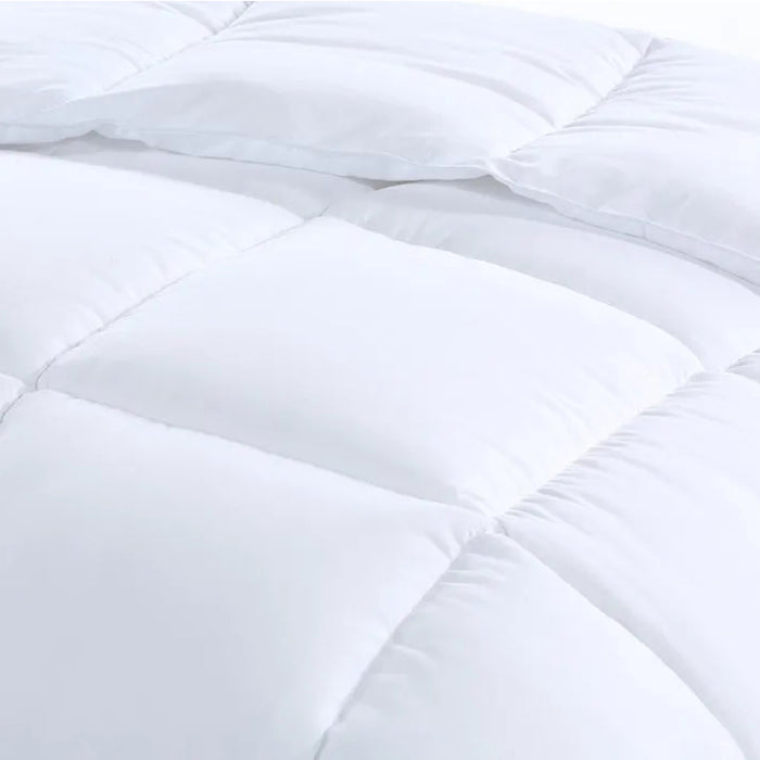 Royal Comfort 800GSM Silk Blend Quilt Duvet Ultra Warm Winter Weight  - Single - White