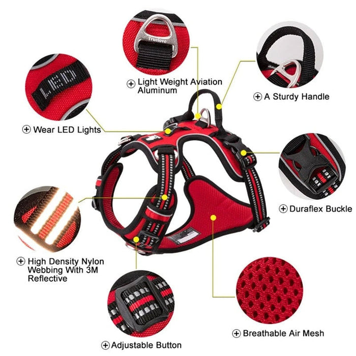 Truelove Adventurer Dog Doggie Adjustable No Pull Harness Orange M
